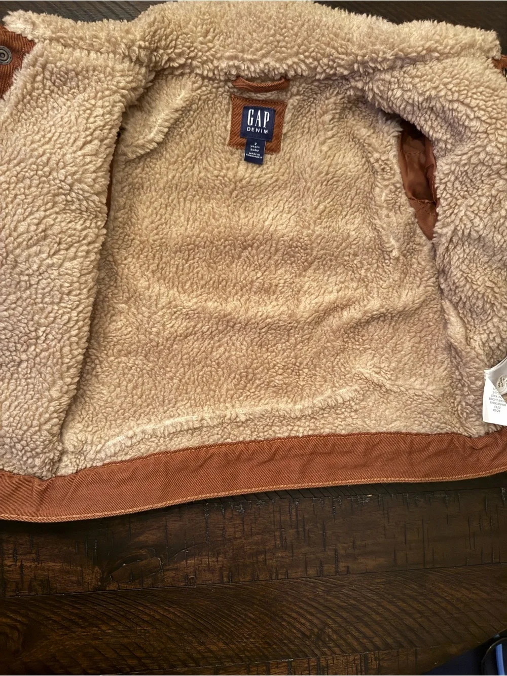 2T GAP Kids Rust Brown Sherpa-Lined Casual Jacket
